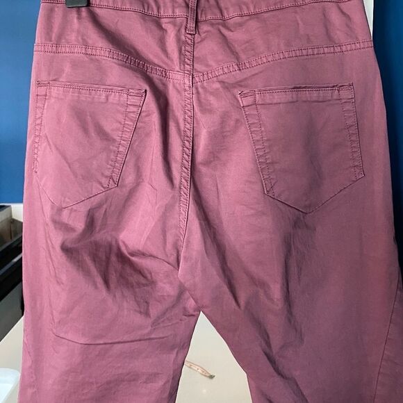 Manila Grace Chino Denim Burgundy - Picture 14 of 15